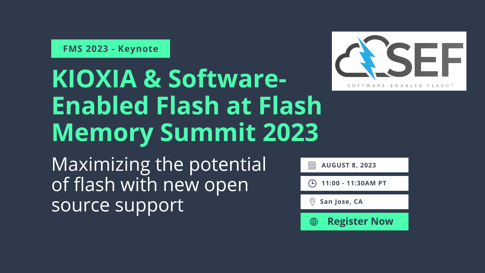 SoftwareEnabled Flash at Flash Memory Summit 2023